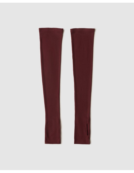 Манжеты из тонкого трикотажа в бордовом цвете