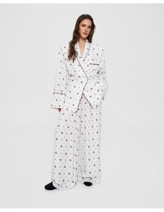 Пижамные брюки в цветочек