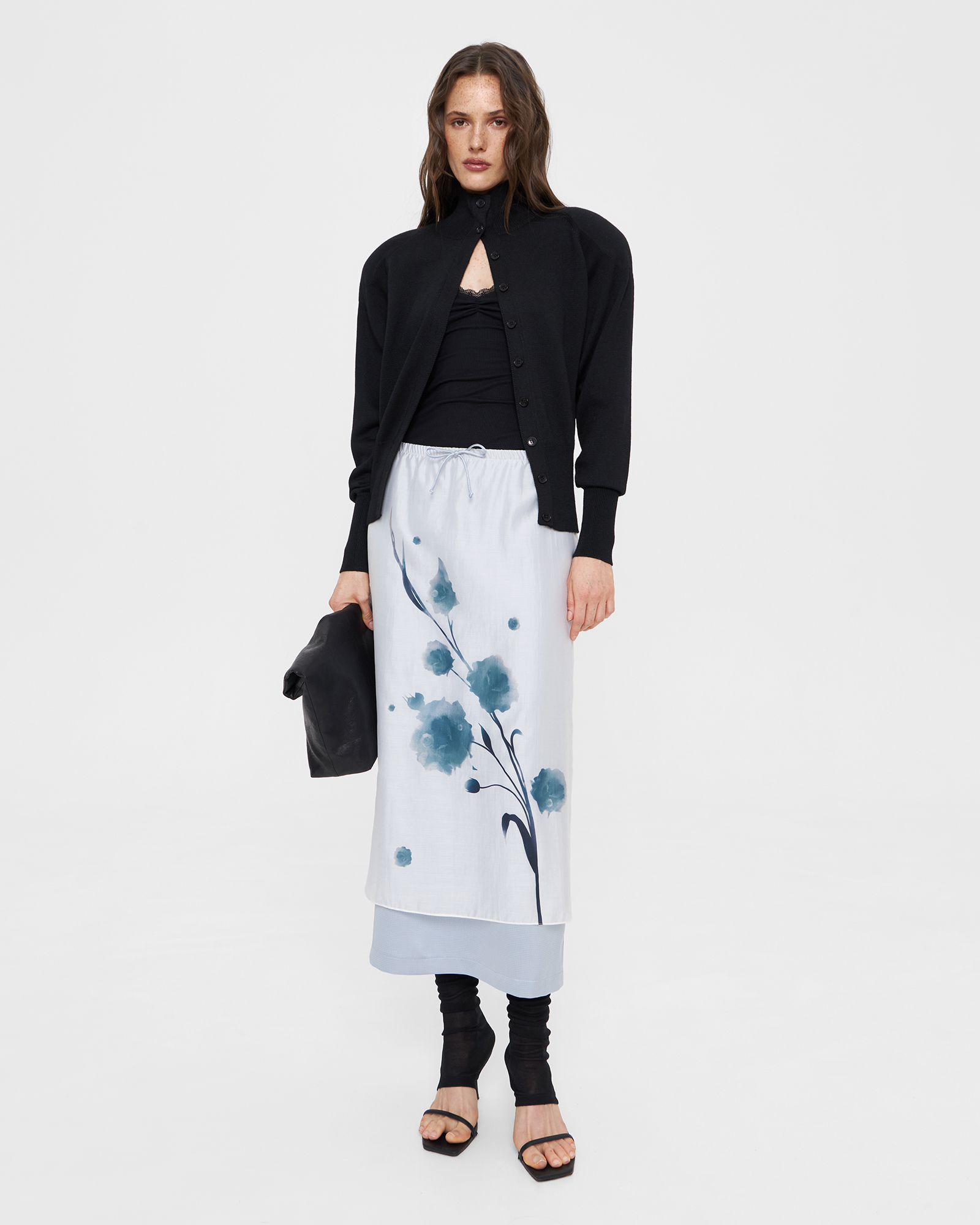 Юбка с акварельным принтом