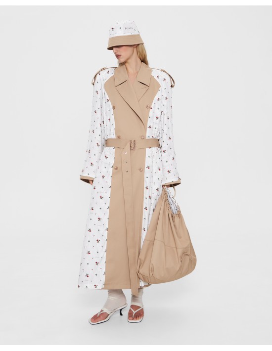 Тренч с контрастным подкладом