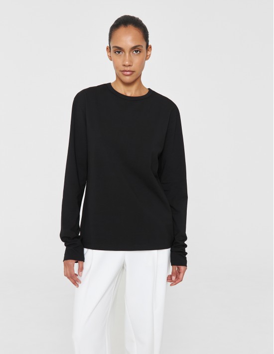 Лонгслив Regular fit в чёрном цвете