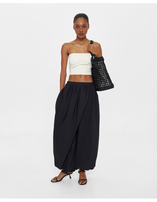 Брюки - алладины в чёрном цвете