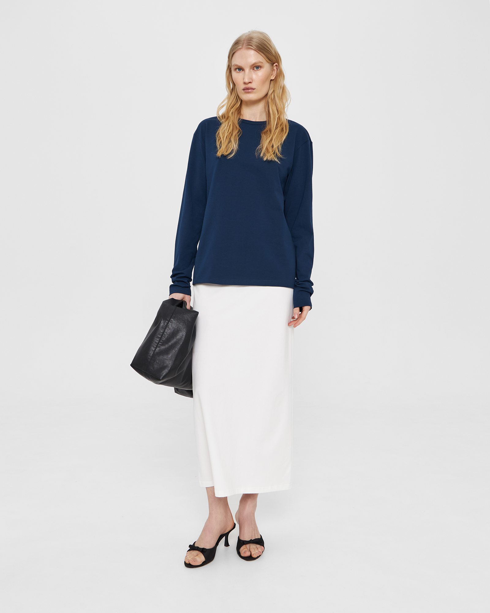 Лонгслив Regular fit в синем цвете