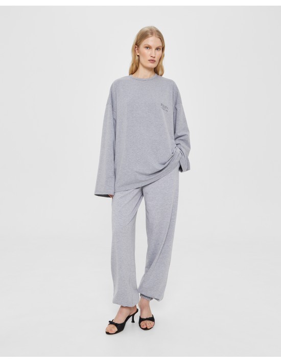 Лонгслив Over-fit в цвете меланж