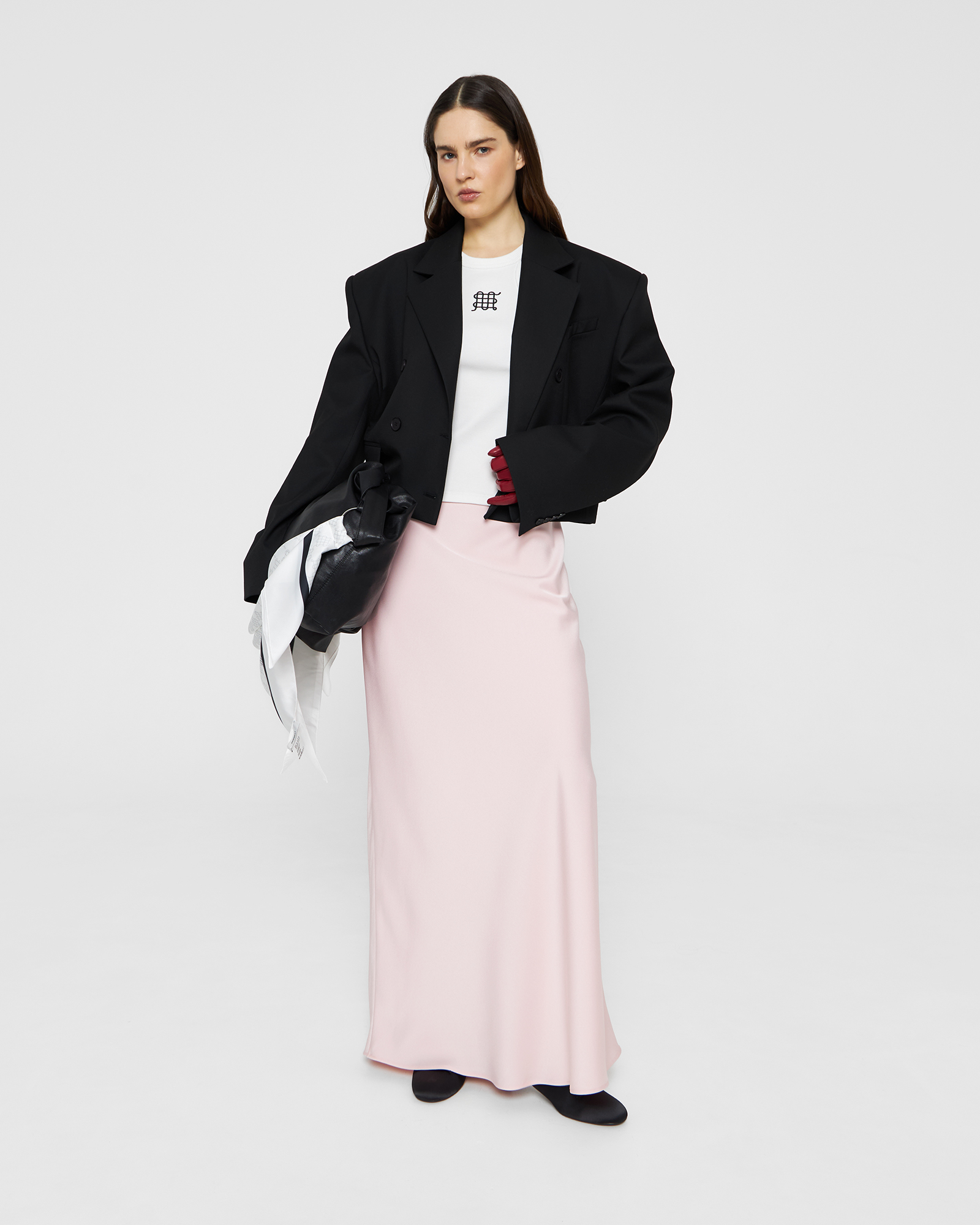 Струящаяся юбка в розовом цвете