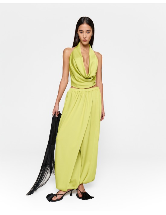 Шаровары в лаймовом цвете