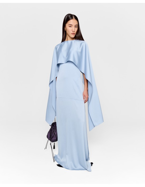 Накидка - кейп в голубом цвете