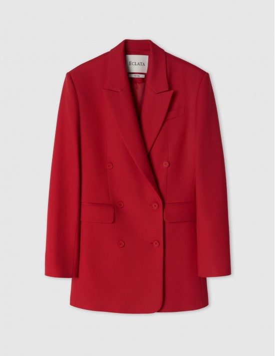 Платье - жакет длины мини в красном цвете