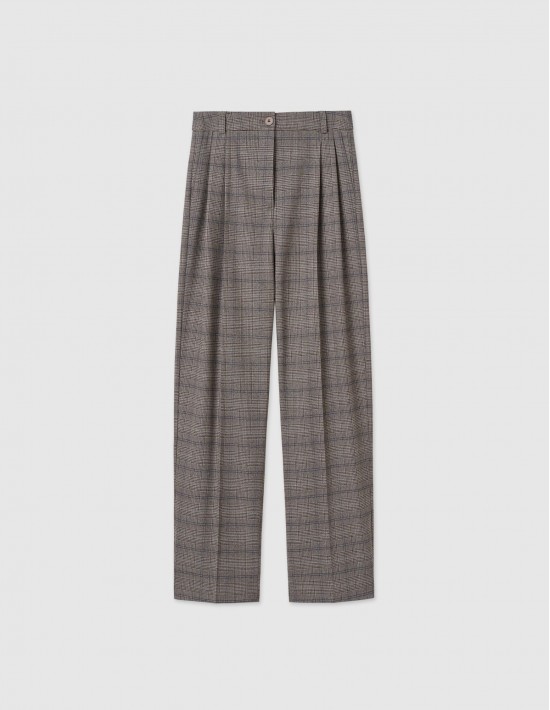 Брюки - бананы в клетку