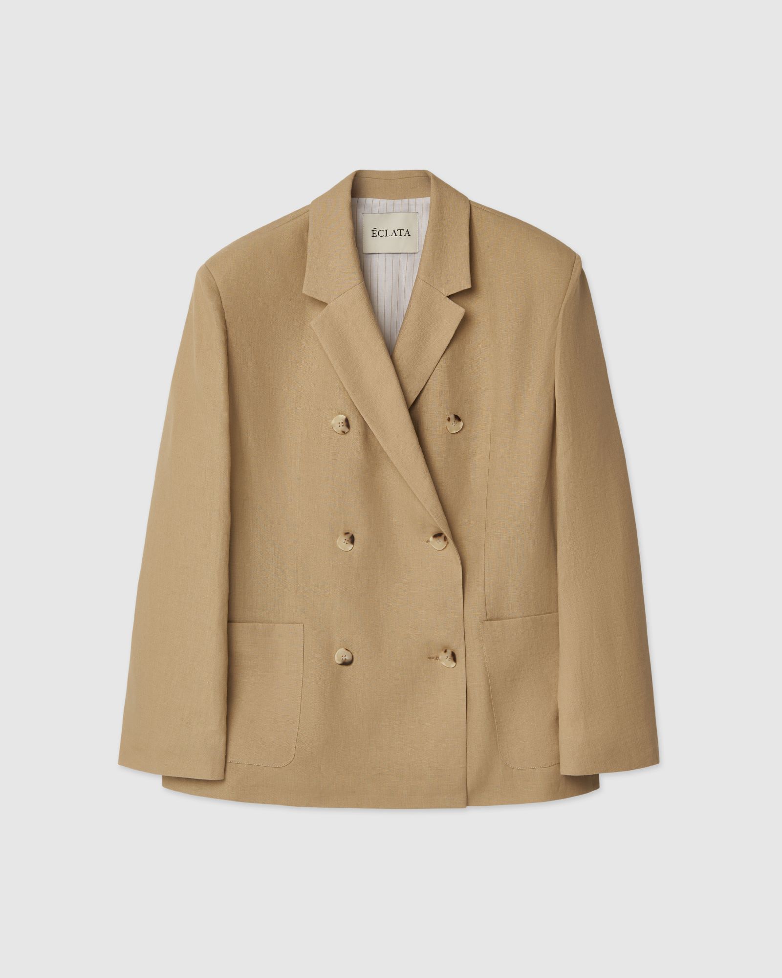 Жакет изо льна облегченный в натуральном оттенке