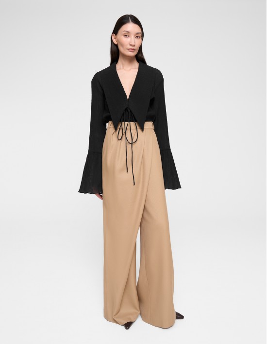 Брюки с асимметричным запахом