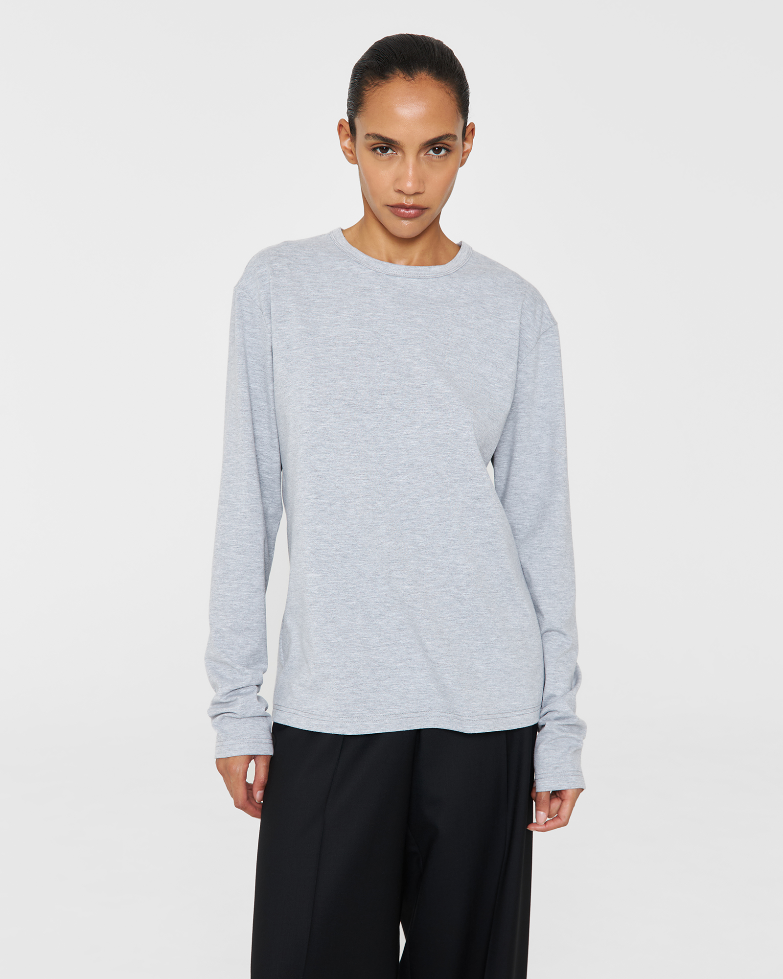 Лонгслив Regular fit в цвете меланж