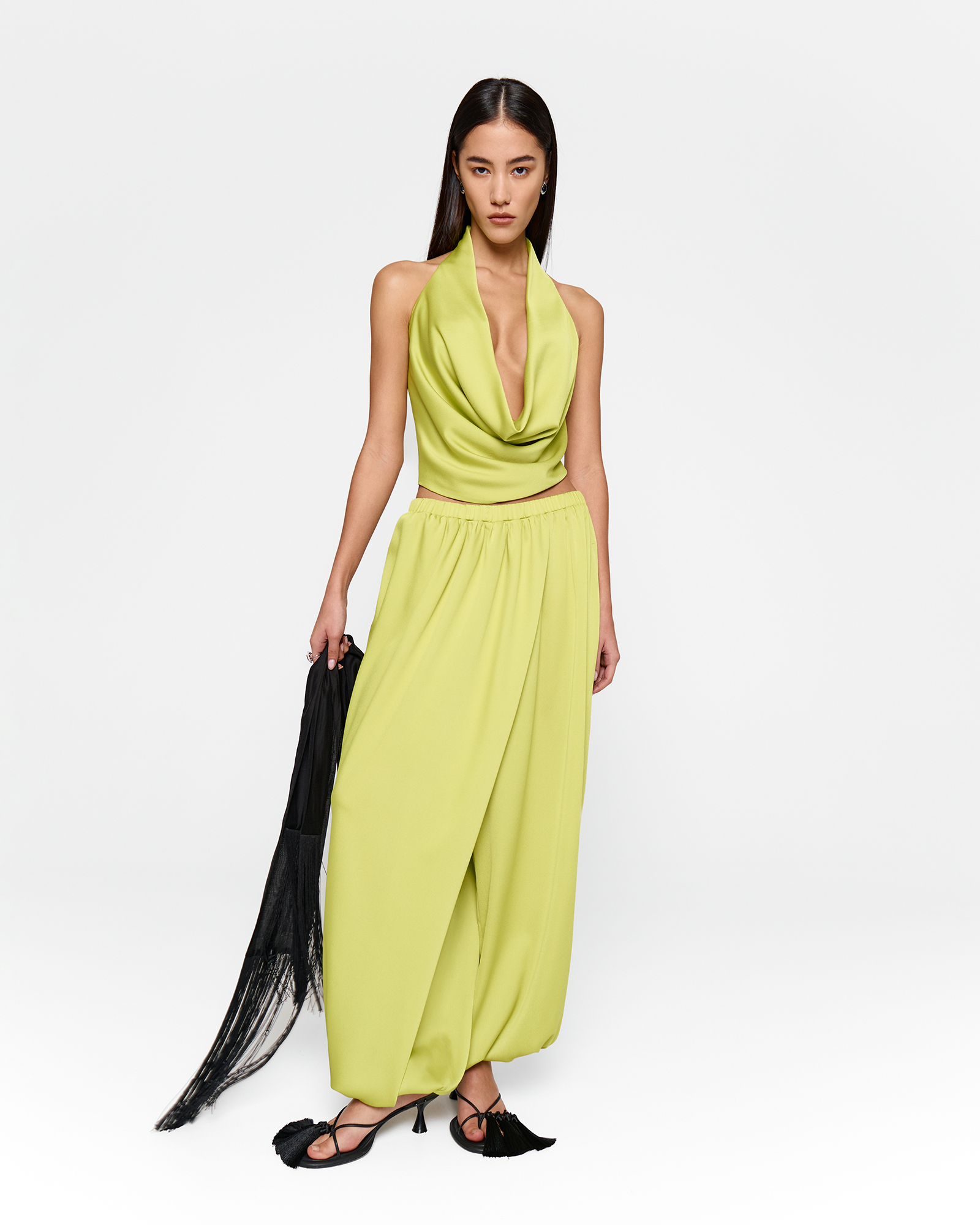 Шаровары в лаймовом цвете 123333